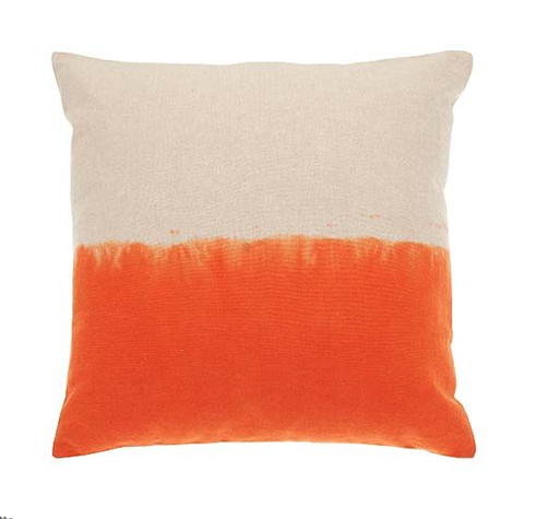 Orange Colourful Two Tone Linen Cushion