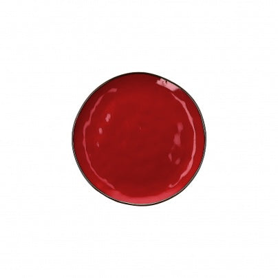 Brightly Coloured Ceramic Salad Plate Red