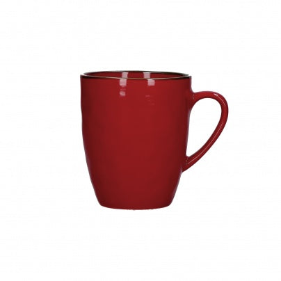 Brightly Coloured Ceramic Tall Mugs Red