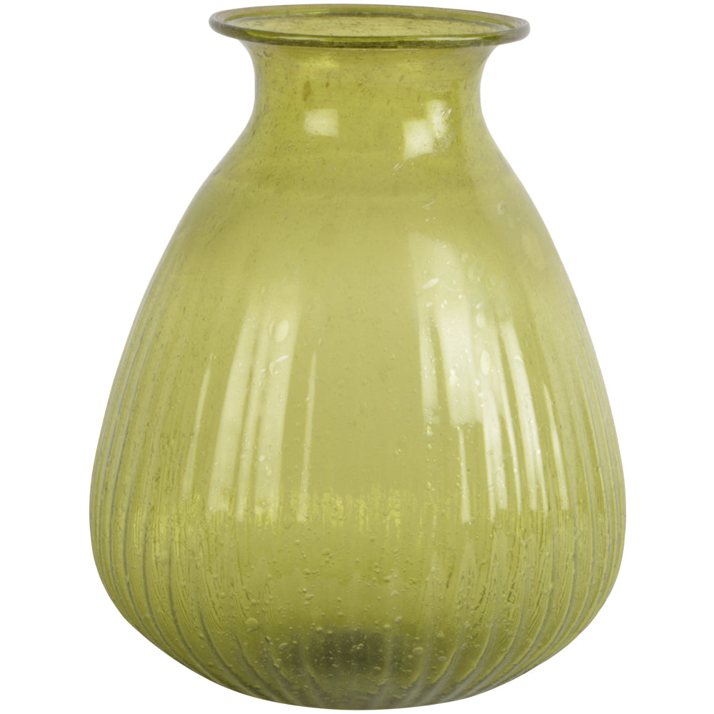 Recycled Glass Jade Vase Short