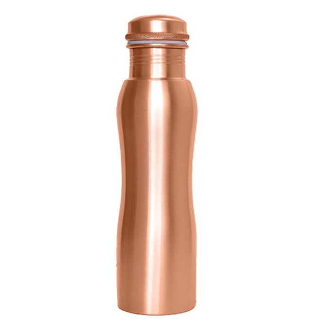 Copper Water Bottle Matte Curve