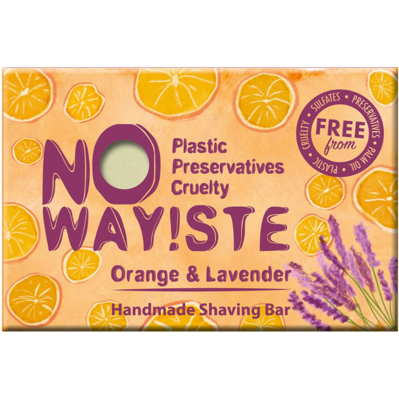 NO WAY!STE Solid Shaving Bar - Orange & Lavender