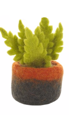 Handmade Fake Miniature Plants Felt Decoration Ostrich Fern