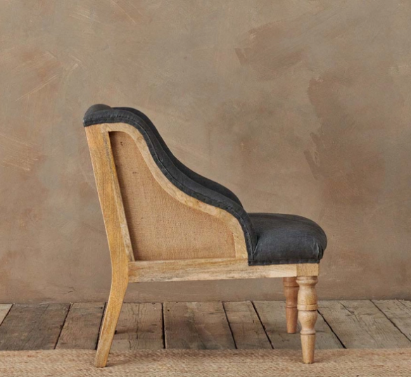 Elbu Linen Chair Charcoal