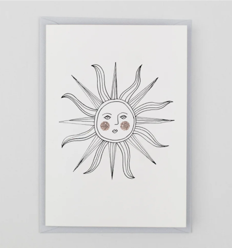 Sunface Hand Finished Card
