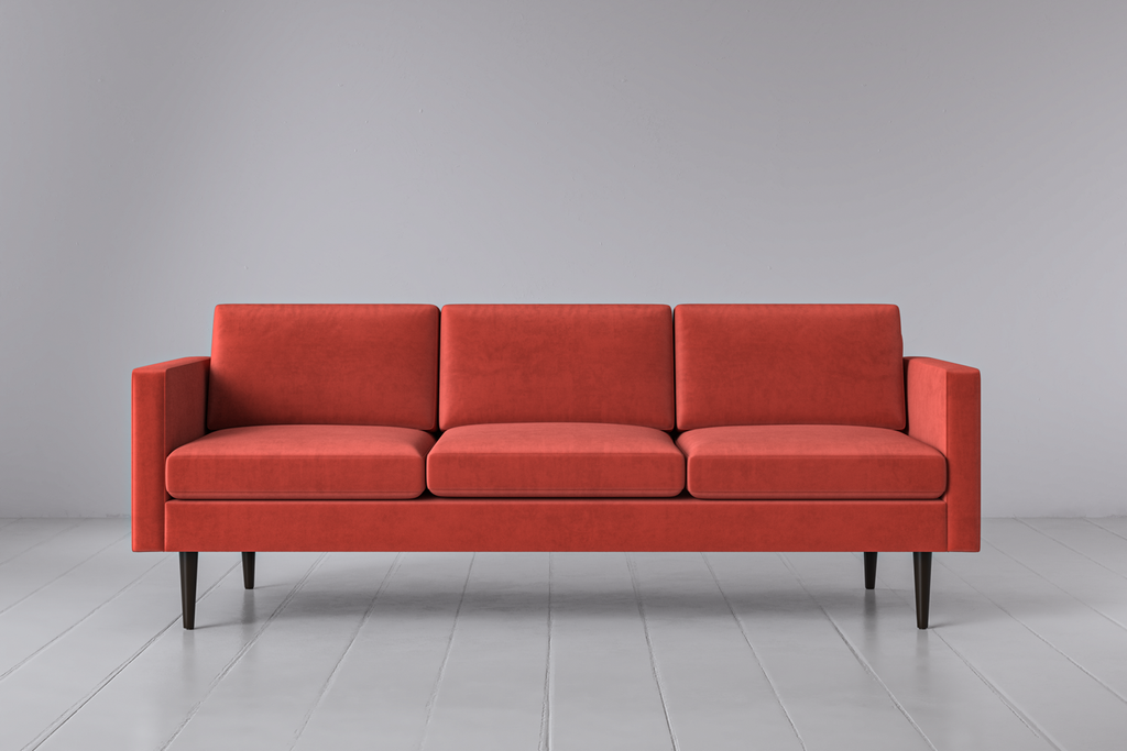 Swyft Model 01 3 Seater Sofa - Coral Eco Velvet