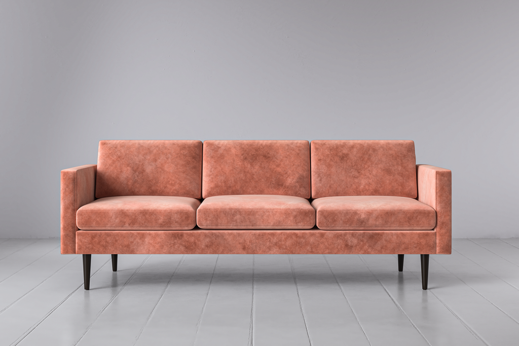 Swyft Model 01 3 Seater Sofa - Terracotta Mottled Velvet