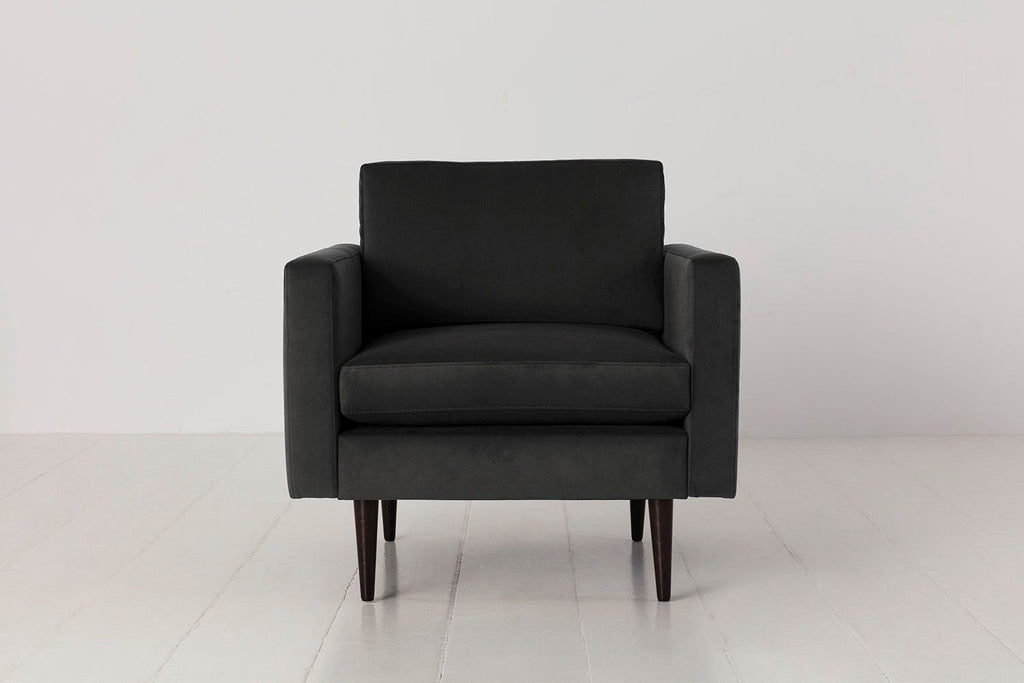 Swyft Model 01 Armchair - Charcoal Velvet