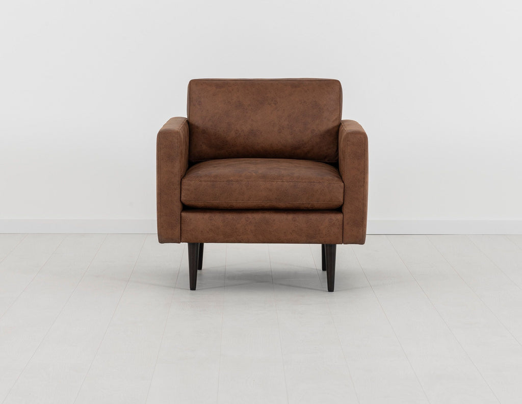 Swyft Model 01 Armchair - Chestnut Faux Leather