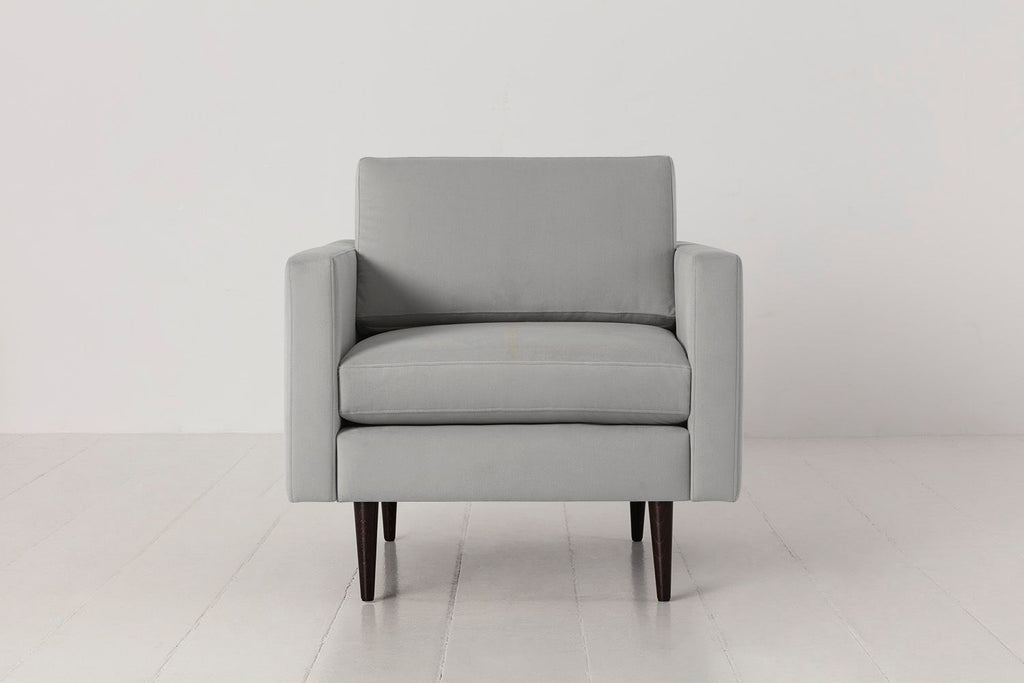 Swyft Model 01 Armchair - Light Grey Velvet