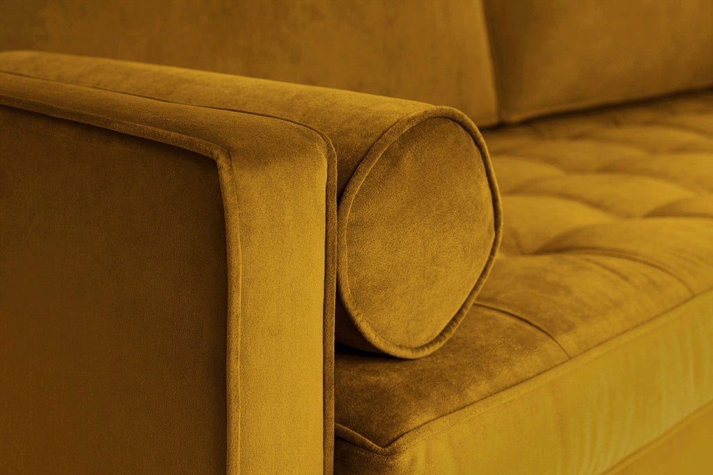 Swyft Model 02 2 Seater Sofa - Mustard Velvet Arm