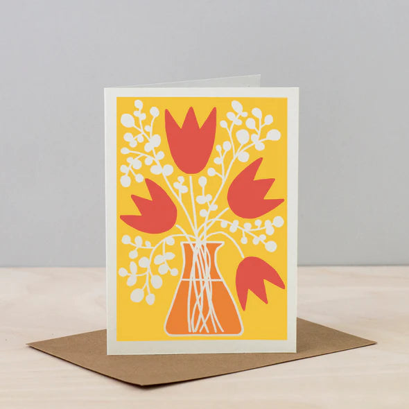 Tulip Yellow Art Card