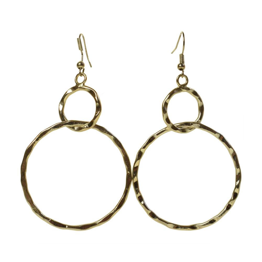 Two intertwined Circle Earrings