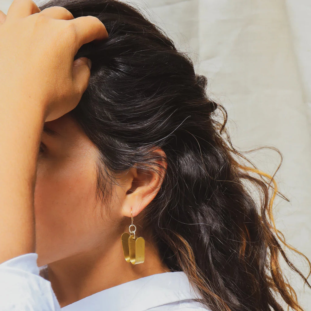 Wonderful Women Sustainable Brass Earrings
