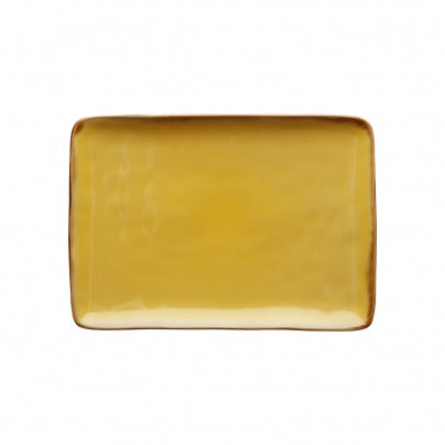 Brightly Coloured Ceramic Tray (27 x 19) Yellow