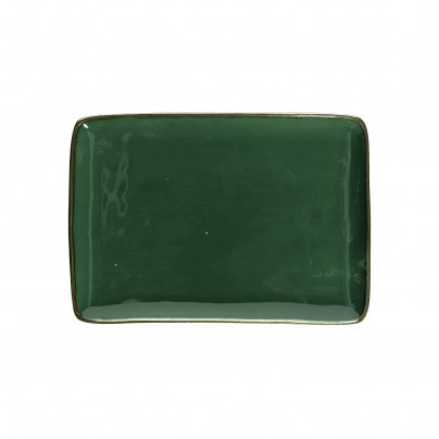 Brightly Coloured Ceramic Tray (27 x 19) Forest green