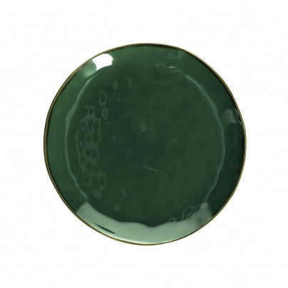 Brightly Coloured Ceramic Dinner Plate Forest Green