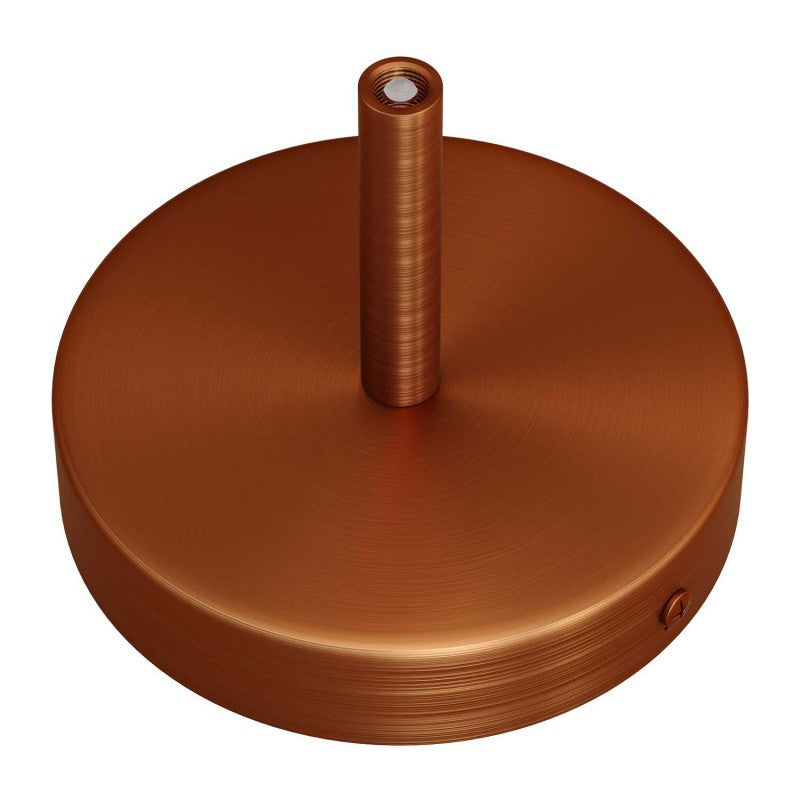 Metal Ceiling Rose With 7 cm Cable Clamp Brushed Copper