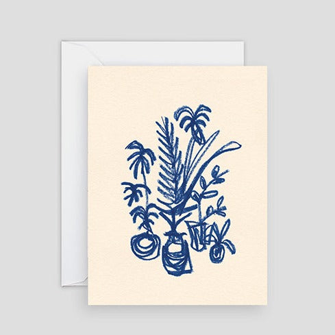 Dark Blue Cluster Plant Mini Art Card