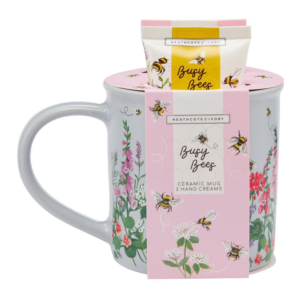 Busy Bees Mug & Hand Cream Gift Set