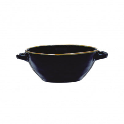Brightly Coloured Ceramic Soup Bowl with Handle
