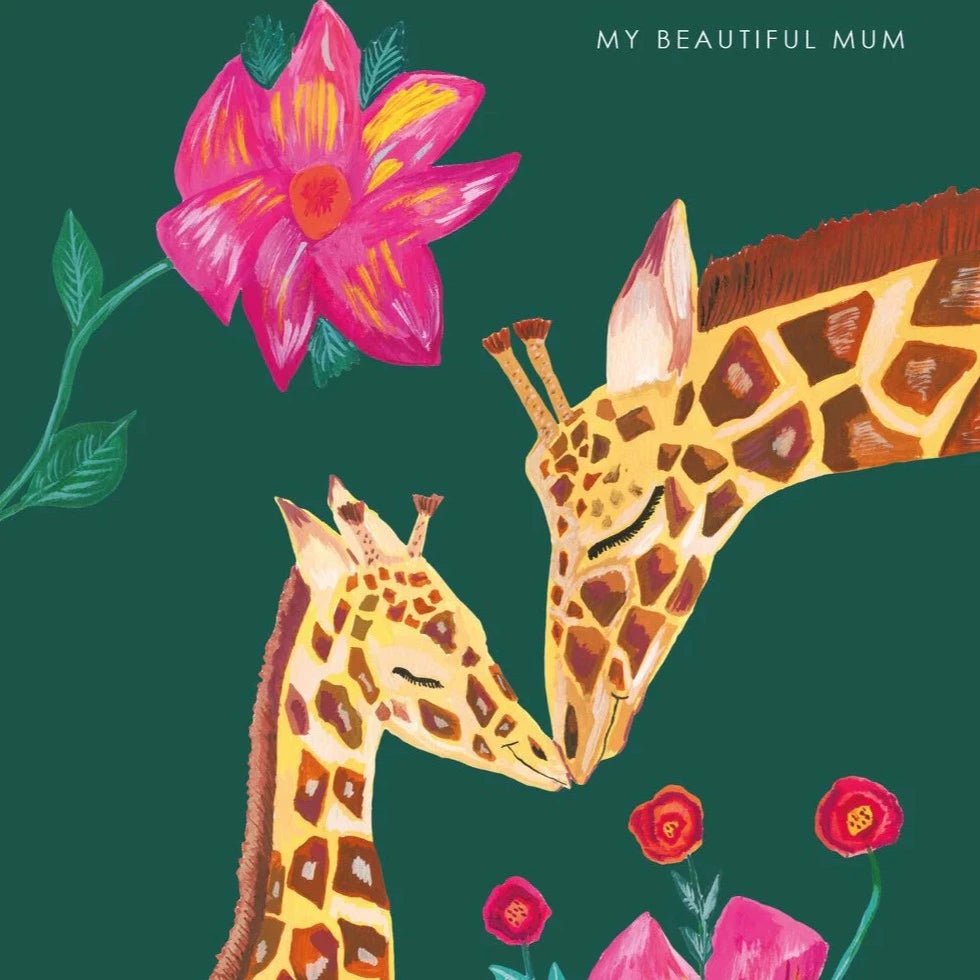 Giraffe Beautiful Mum Greetings Card - HCWB316 - Uneeka