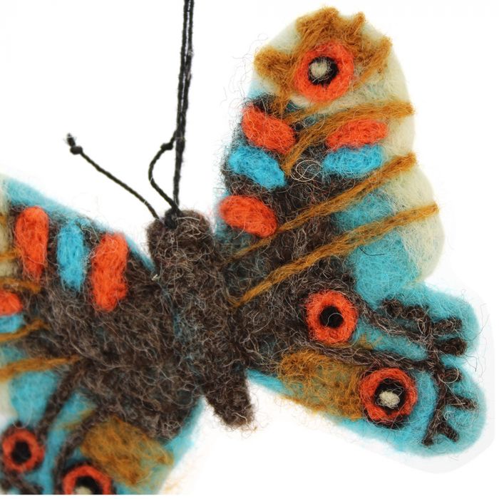 Handmade Emperor Butterfly Felt Decoration