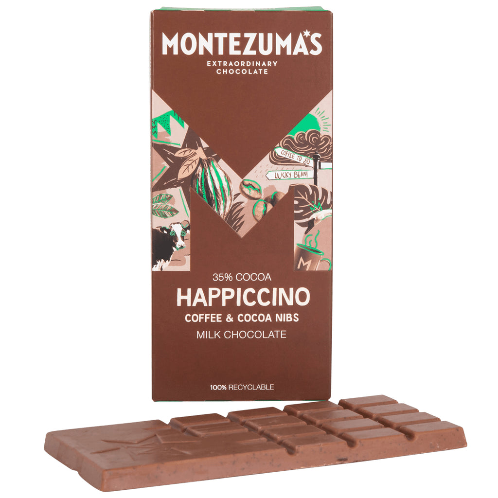 Happiccino Coffee and Cocoa Nibs Milk Chocolate Bar