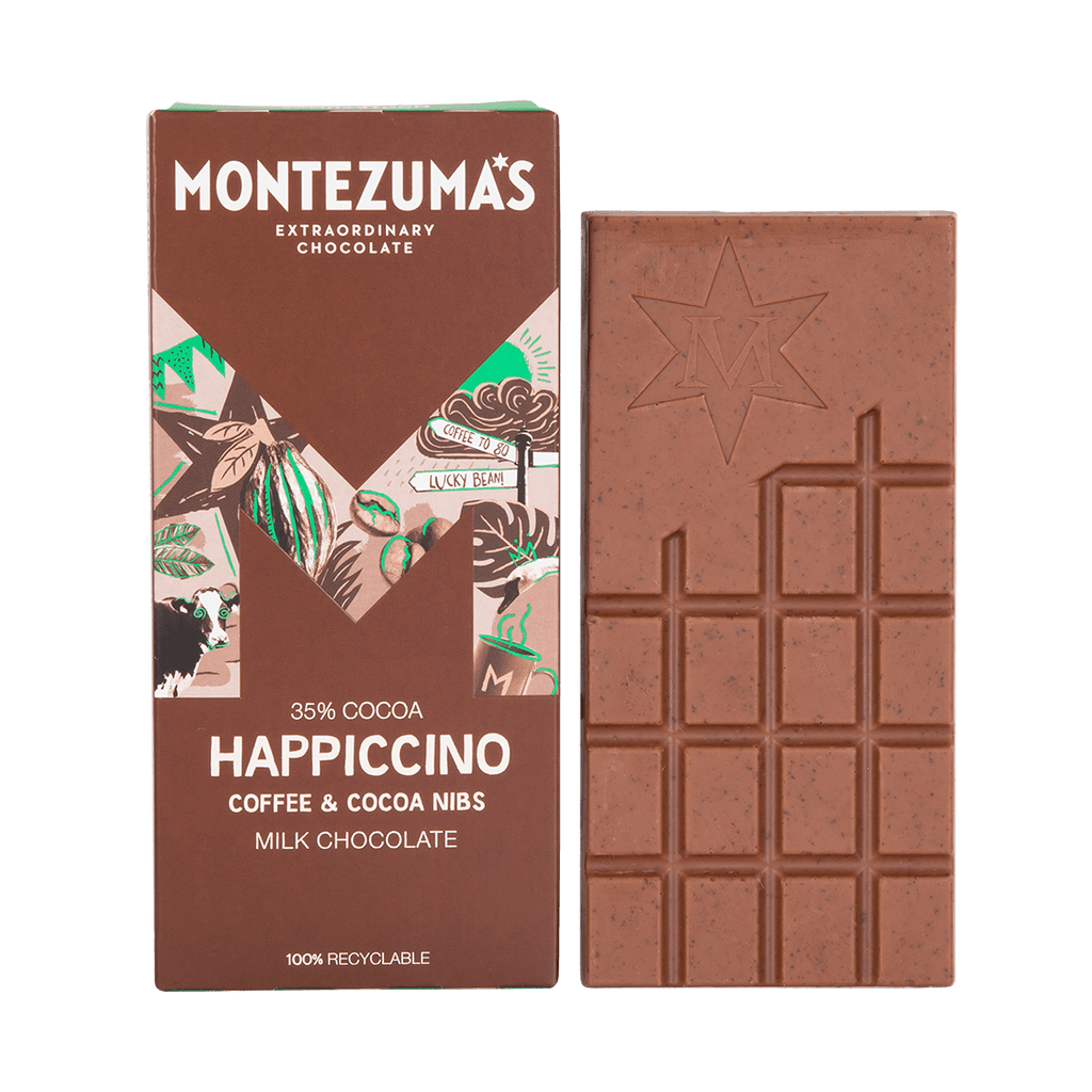 Happiccino Coffee and Cocoa Nibs Milk Chocolate Bar 2