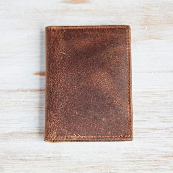 Small Buffalo Brown Leather Card Holder