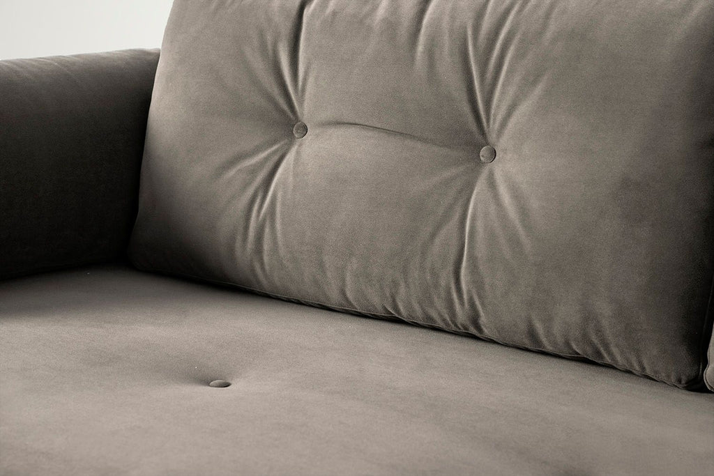 Swyft Model 04 3 Seat Double Sofa Bed - Elephant Velvet Close Up