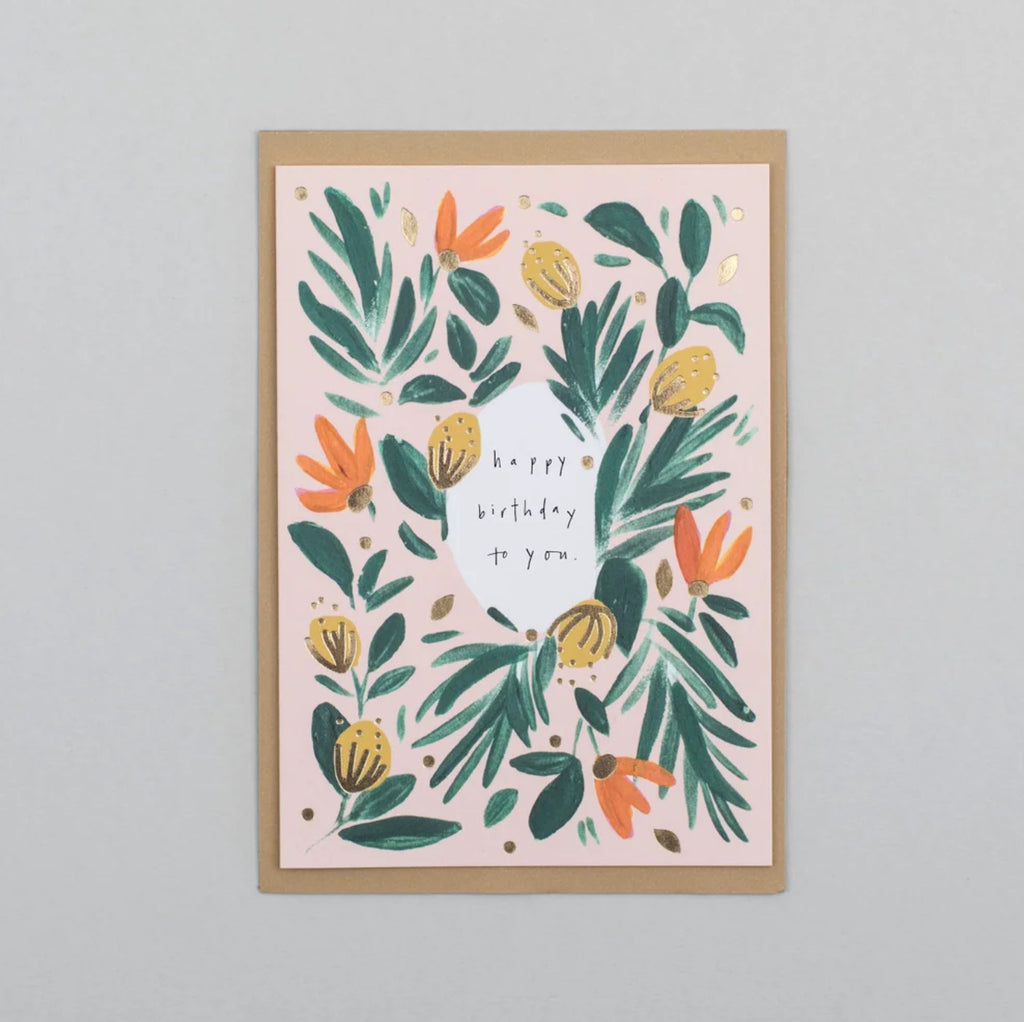 'Happy Birthday To You' Flower Greetings Card
