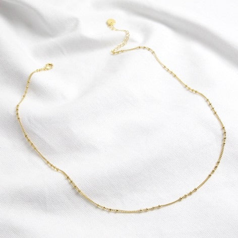 Gold Satellite Chain Necklace Lisa Angel 