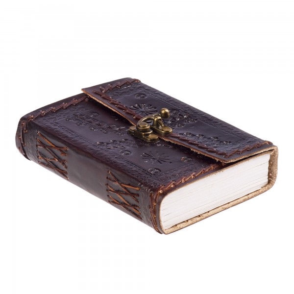 Stitched and Embossed Medium Leather Journal