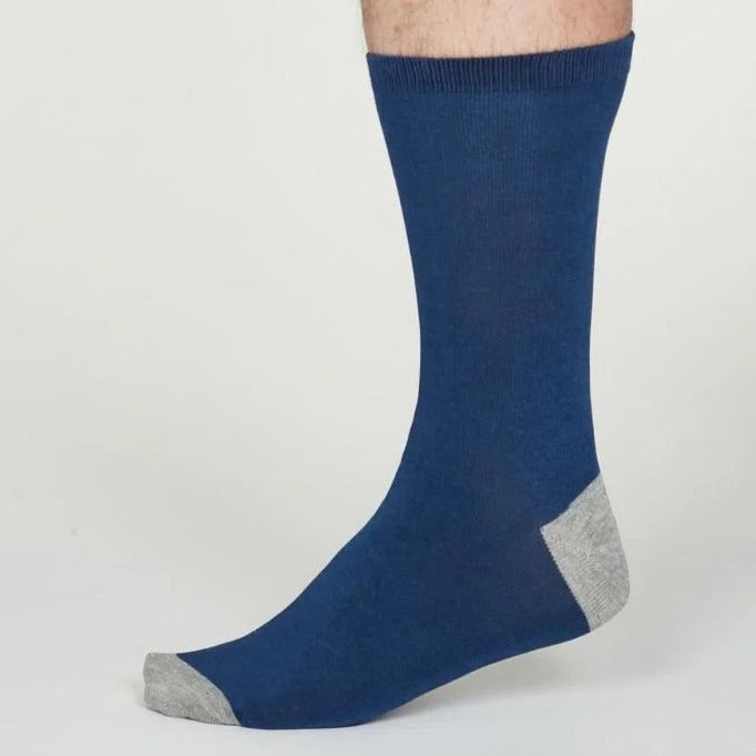 Essential Bamboo Solid Jack Socks Cobalt Blue