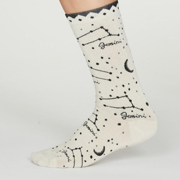 Zodiac Star Sign Bamboo Organic Cotton Socks gemini