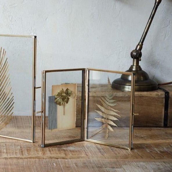 Folded Danta Antique Brass Frame display
