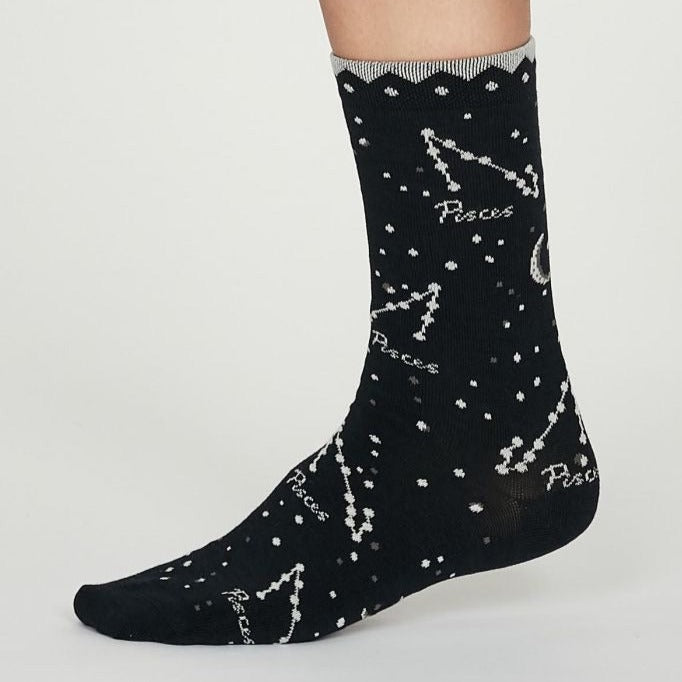 Zodiac Star Sign Bamboo Organic Cotton Socks pisces