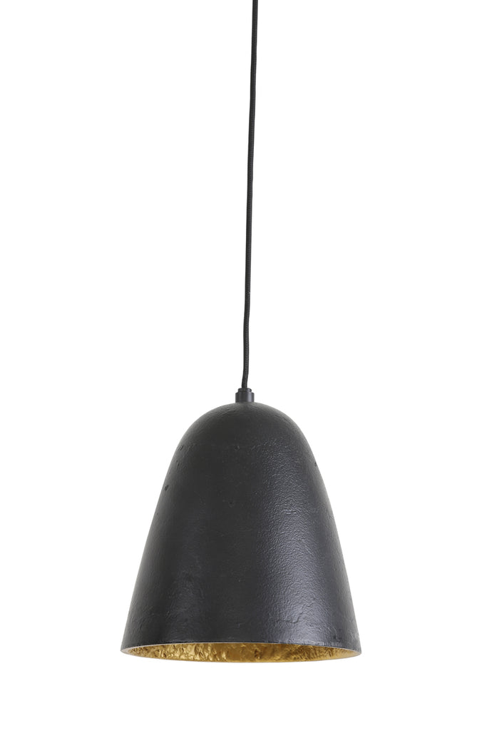 Black Hanging Lamp With Gold Interior