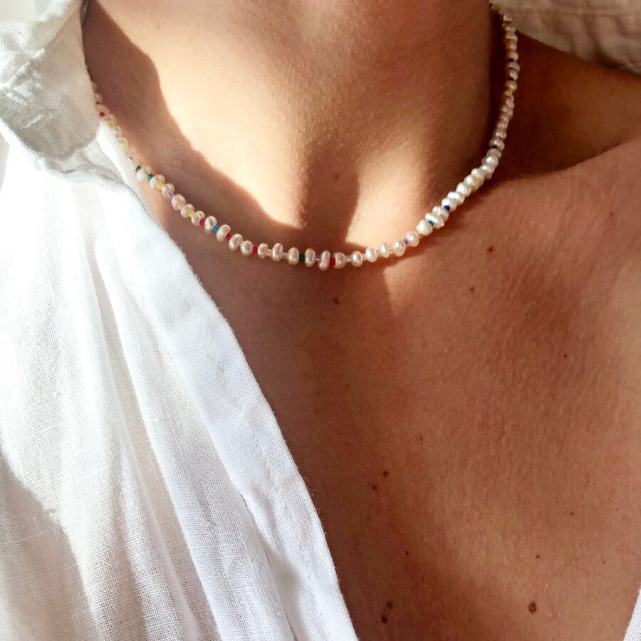 Miyuki Seed & Freshwater Pearl Necklace