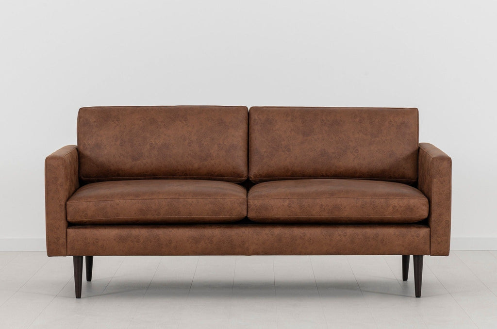 Swyft Model 01 2 Seater Sofa - Faux Leather Chestnut