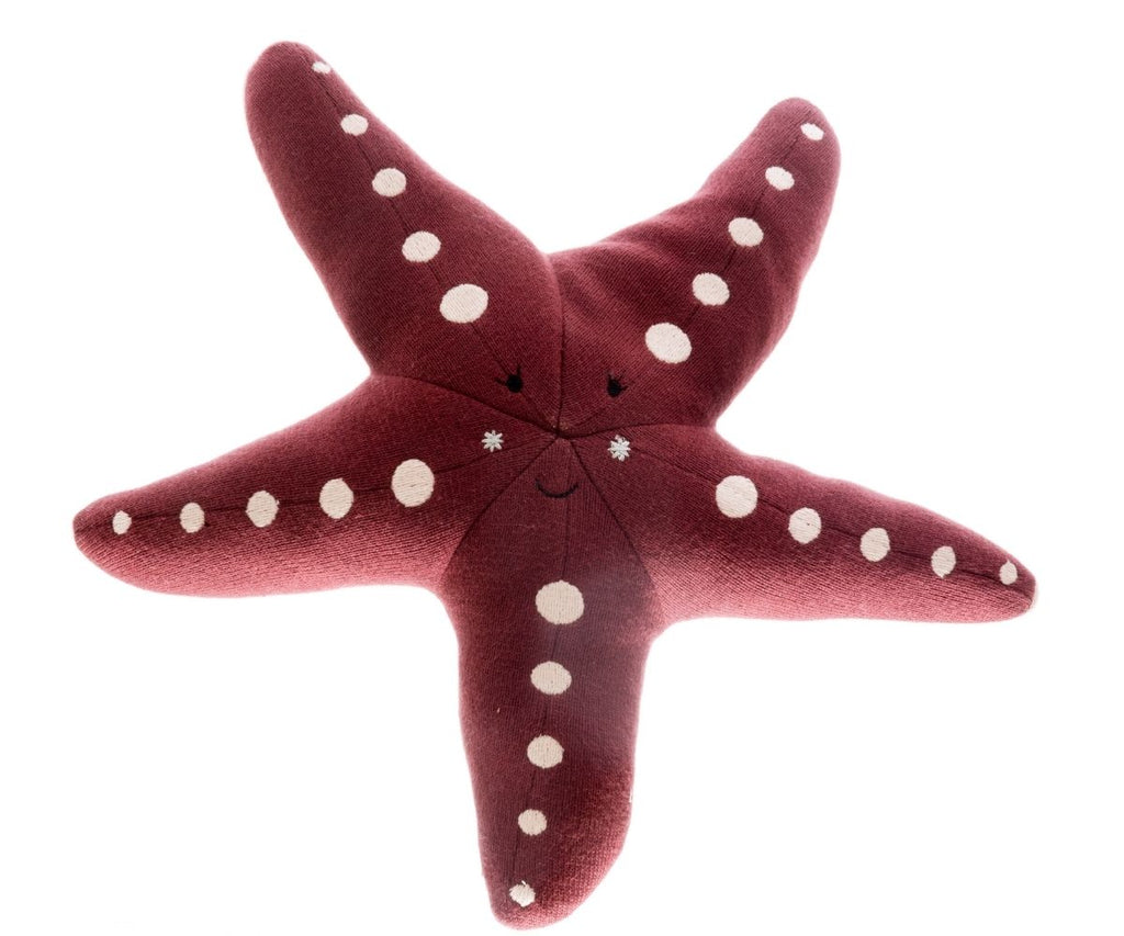 Knitted Organic Cotton Dark Pink Starfish