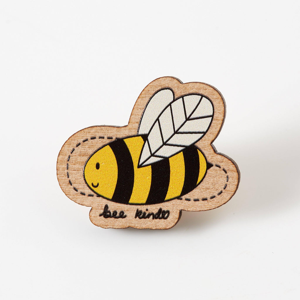 Bee Kind Wooden Eco Pin