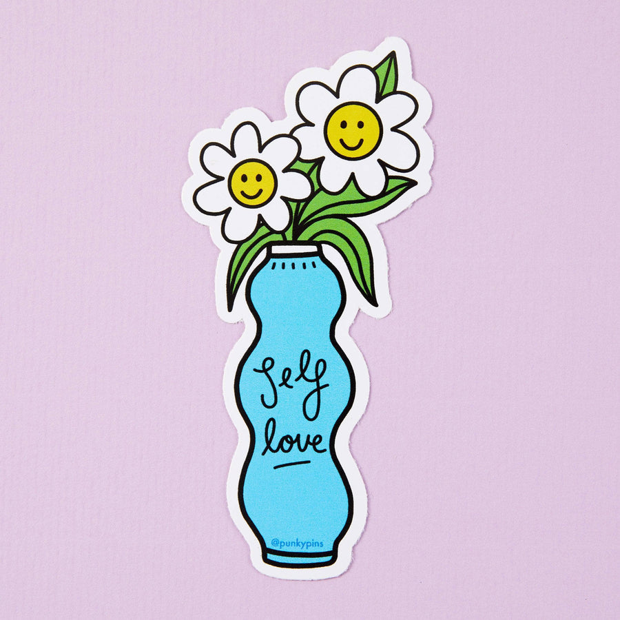 Self Love Flowers Vinyl Sticker 