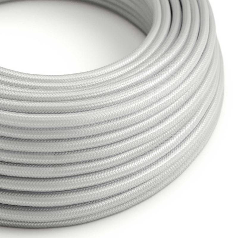 Round 3 Core Electrical Cable Covered with Rayon in Silver