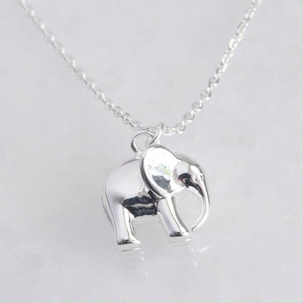 Silver Elephant Pendant Necklace Lisa Angel