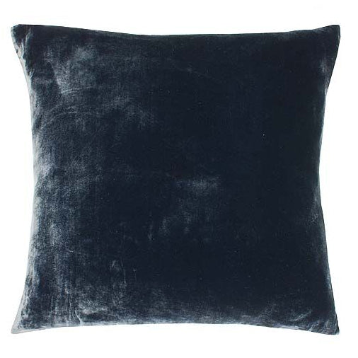 Square Velvet Cushion Slate Blue