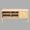 Rustic TV Unit with Sliding Doors