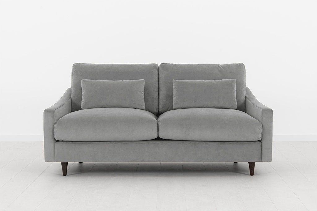 Swyft Model 07 2 Seater Sofa - Light Grey Velvet