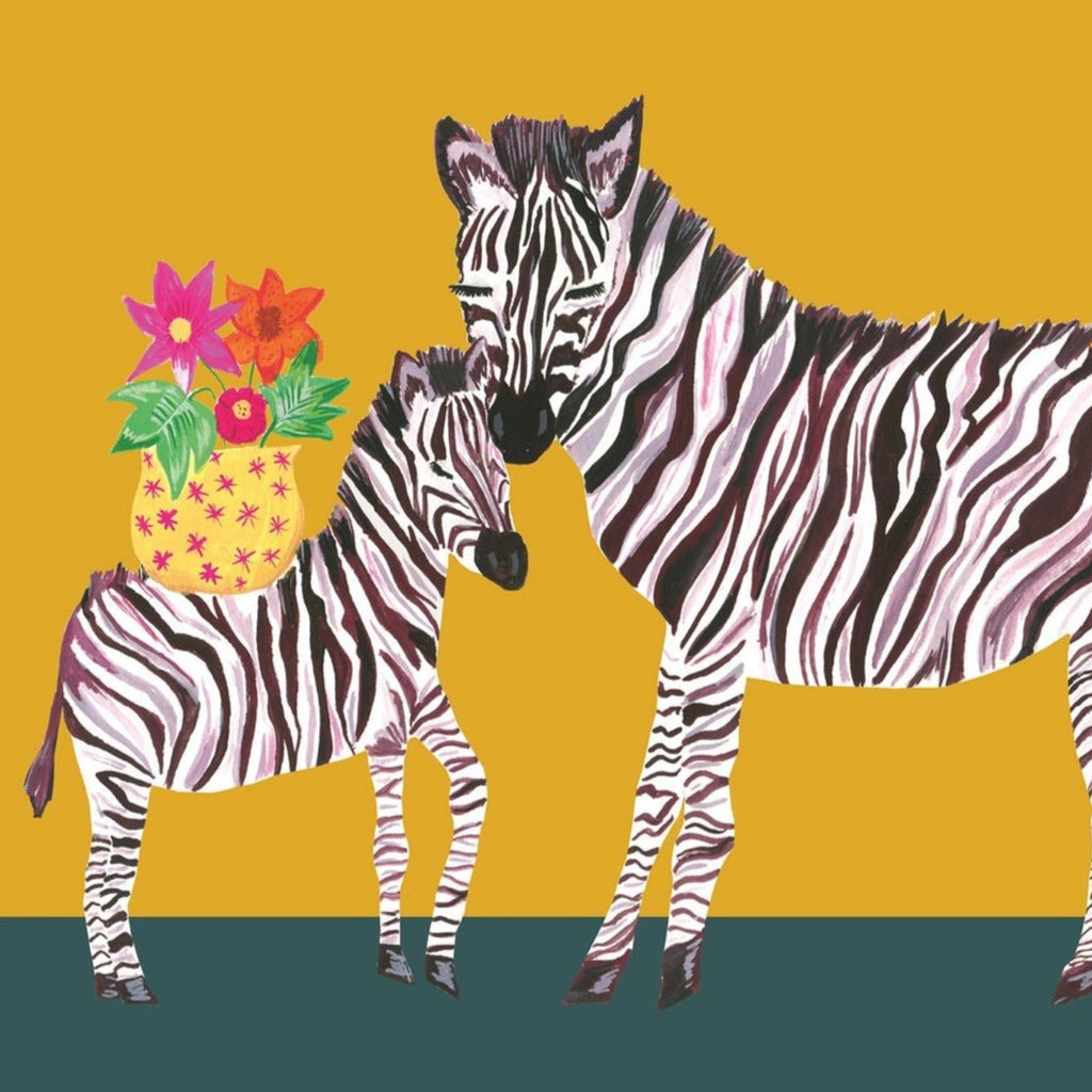 Zebra Best Mum Greeting Card - HCWB317 - Uneeka